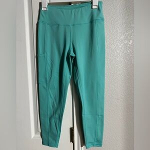 Colombia fishing leggings. Teal color. Small